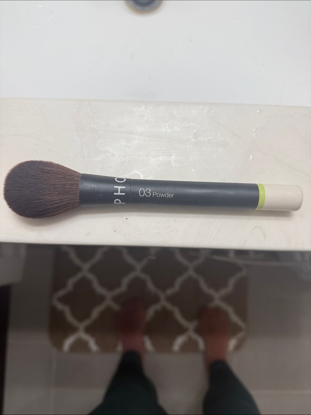 Sephora 03 Powder Brush - Gray with Cream Handle